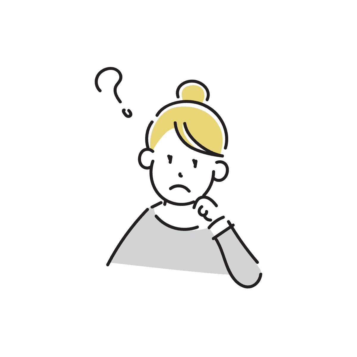 他のスクールで落ち込む女性